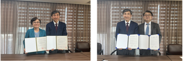 ​대전보건대학교-(사)한중문화협회, 국제교류 및 산학 공유·협업을 위한 업무 협약 체결식 모습​