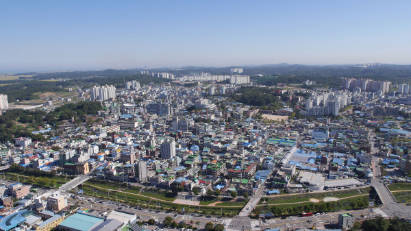 당진시 도심권 항공 사진