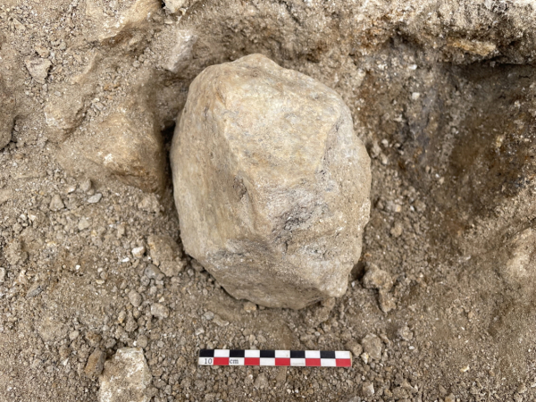 석장리 일원 발굴조사 - 석기 출토모습