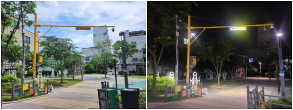 용전동 진등어린이공원 CCTV 주·야간 사진