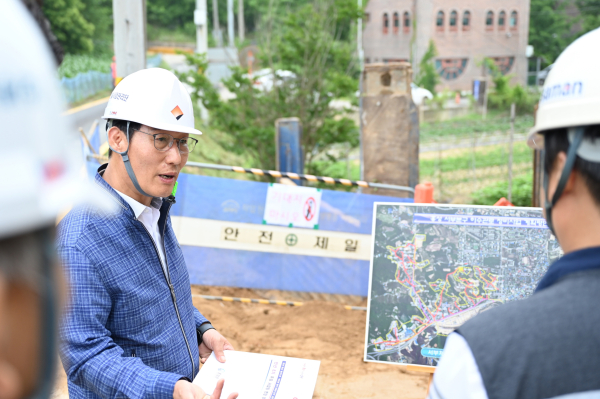 하수관로 정비사업 현장(이용록 홍성군수)