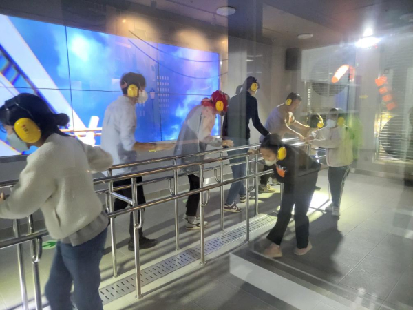 지진 안전 체험 교육 모습