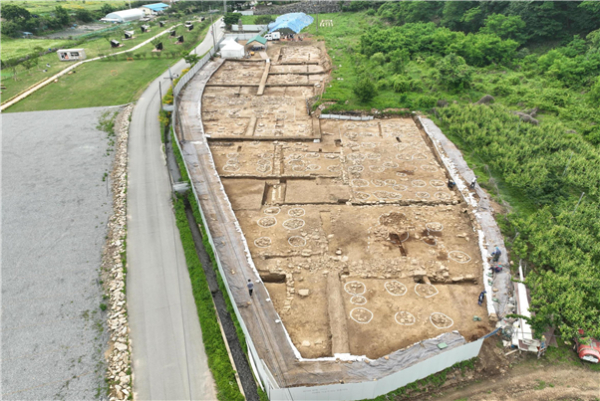 천흥사지 발국 조사지역 전경/천안시 제공