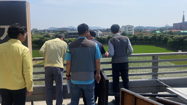 지난 19일 열린 여름철 자연재난 대비 현장점검 모습
