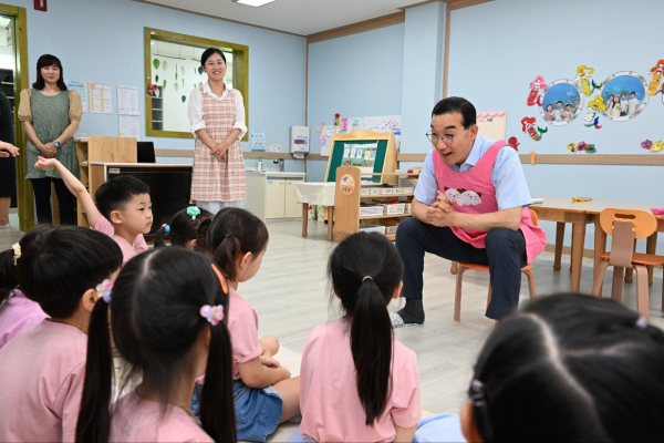 3일, 민선8기 1주년을 맞아 관내 어린이집을 찾아 보육 현장의 어려움과 고민을 현장 소통