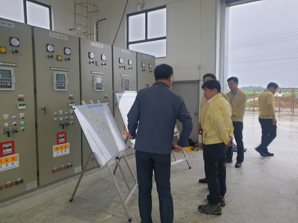 김규전 수자원관리이사, 장마철 배수장 가동준비현황 점검 모습