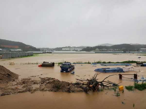 천안시 수신면 장산리 침수 피해 현장/천안시 제공