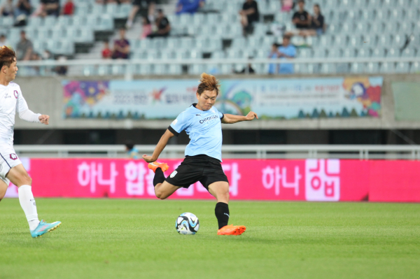 선취골을 넣은 윤용호/한국프로축구연맹 제공