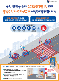 불법 주정차 주민신고제 홍보물.