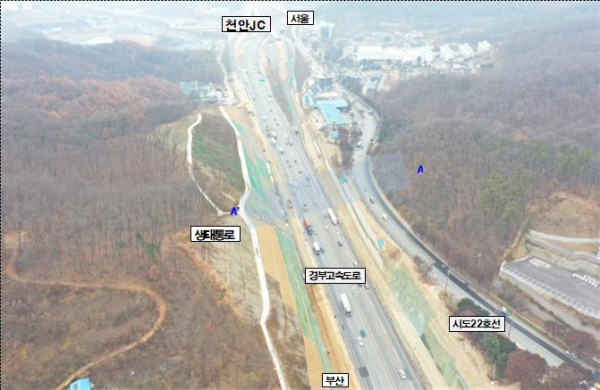 생태통로 설치 위치도/천안시 제공