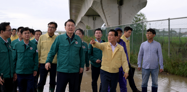 윤석열 대통령 논산 방문 모습