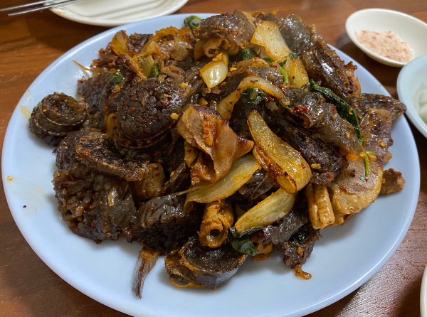 전통시장 순대볶음