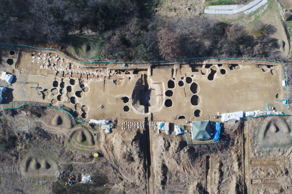 예산산성 발굴조사 유적 근경