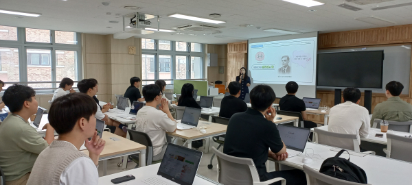 1일 충남소프트웨어교육체험센터에서 열린 초등 1급 자격 연수 현장 체험 연수 모습