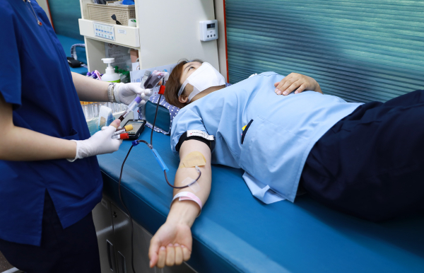 세종충남대병원, ‘사랑의 헌혈’ 행사 진행 모습