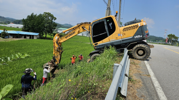 도로 보수 모습