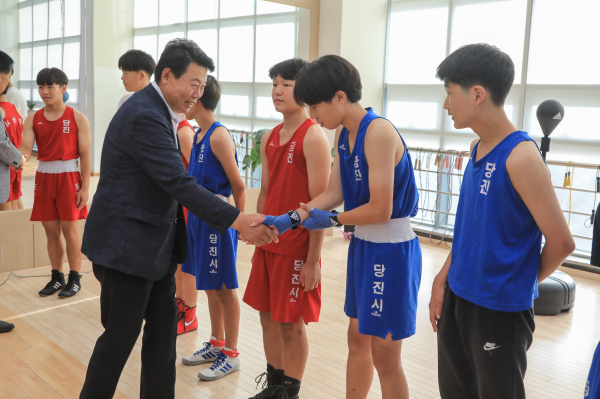 오성환 당진시장 종목별 선수단 격려