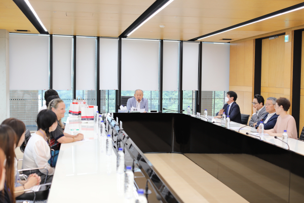 남상호 총장 환영사 진행 모습