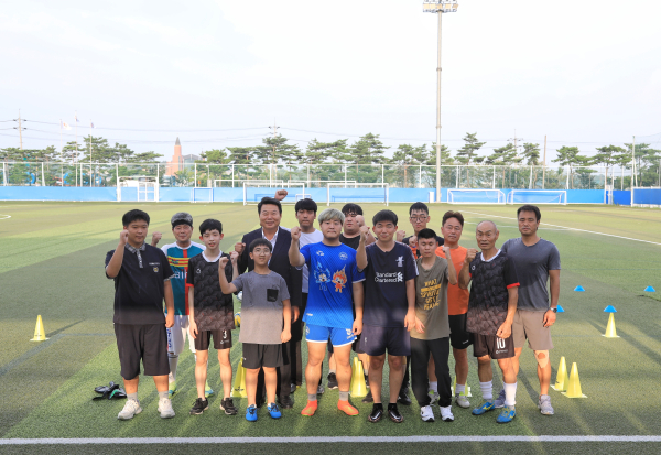 오성환 당진시장 장애인체전 훈련장 방문 격려