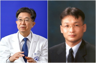 (좌)김재일 단국대병원장,  (우) 박희곤 부원장