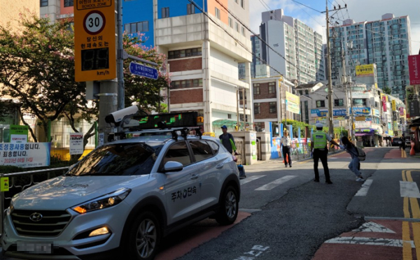 내동초 불법주정차 합동단속 및 등굣길 교통안전활동