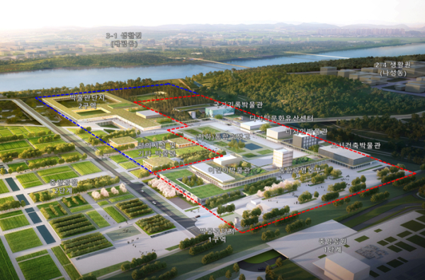 행복도시에 조성 중인 국립박물관단지 조감도
