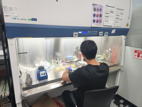 축산물 안전성검사 모습