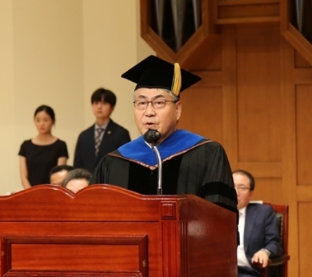 취임사를 하는 안순철 단국대 총장/단국대 제공