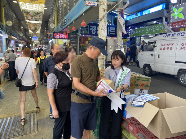 캠페인 진행 장면/아산시시설관리공단 제공