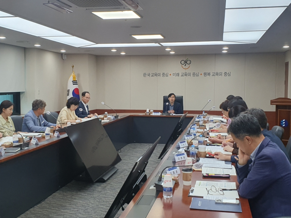 김진수 부교육감 주재로 ‘반부패‧청렴 전략 TF’ 개최 모습