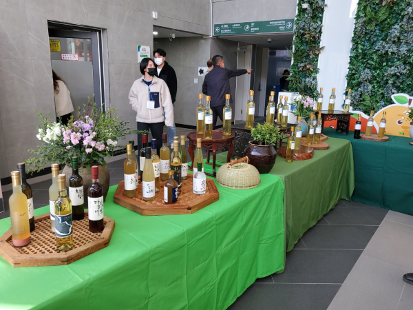 명주대상 주류 전시 모습