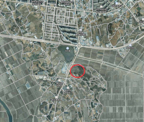 서산시 문화예술타운 조성사업 위치도