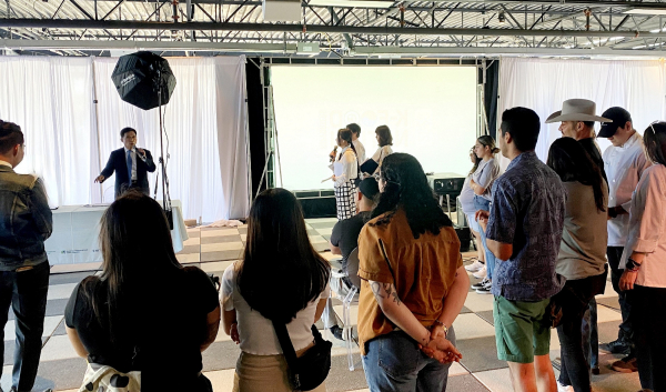 저탄소 식생활 특별 강연 현장 사진  * 강연중인 한국농수산식품유통공사 김춘진 사장