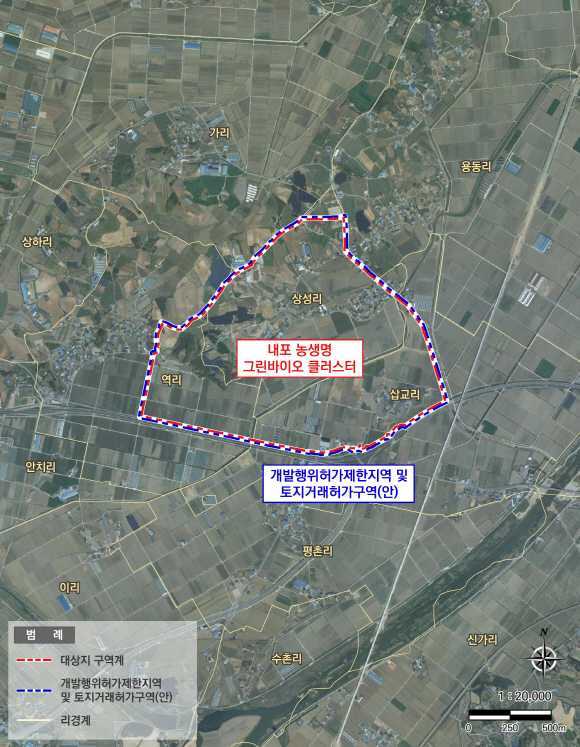 토지거래허가구역 지정 위치도