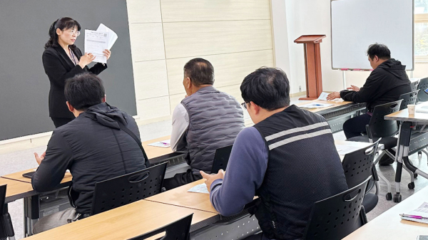 10월 22일 농업기술센터에서 열린 정신건감 심리지원 사전 교육 모습