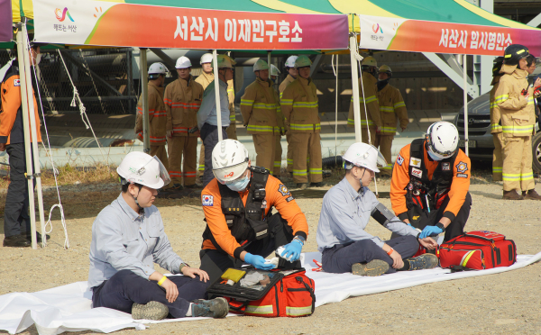 지난 10월 31일 현대케미칼에서 열린 2023년 재난대응 안전한국훈련 모습