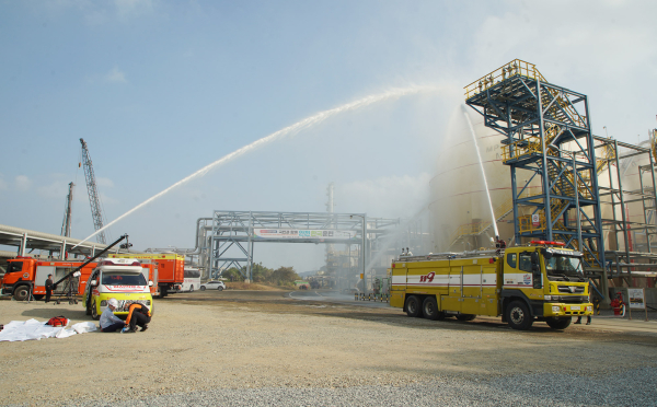 지난 10월 31일 현대케미칼에서 열린 2023년 재난대응 안전한국훈련 모습