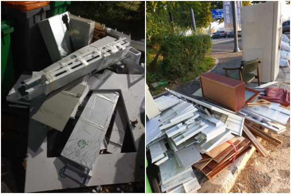 대형폐기물 불법 무단투기 사진