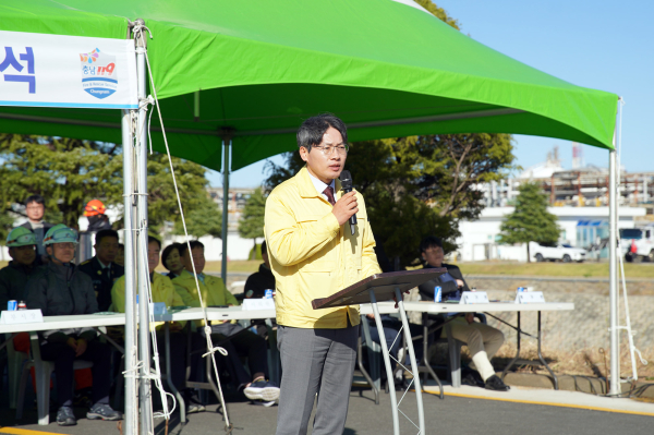 지난 7일 롯데케미칼 대산공장에서 열린 2023년 재난대비 안전충남훈련 및 긴급구조종합훈련 모습
