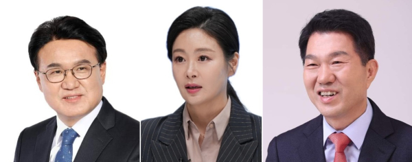 (왼쪽부터) 황운하 민주당 의원, 이경 민주당 상근부대변인, 윤소식 전 대전경찰청장