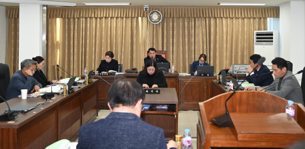 대전중구의회 의회운영위원회 진행 모습