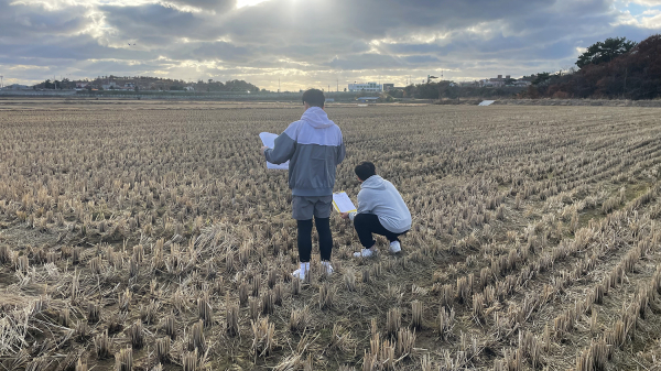 천수만 생태계서비스지불제 계약사업 이행 여부를 점검 중인 모습