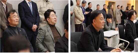 윤동호 동방종합건설 대표, 정찬영 대지토건 대표, 이범수 디엘종합건설 대표
