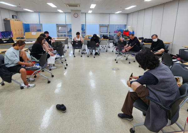 경락마사지 강좌 활동 모습