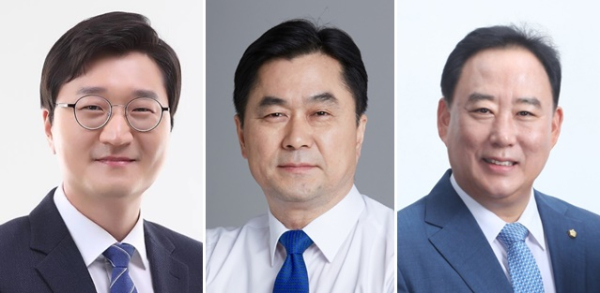 (왼쪽부터) 더불어민주당 장철민(대전 동구), 김종민(논산시계룡시금산군), 어기구(당진시) 국회의원