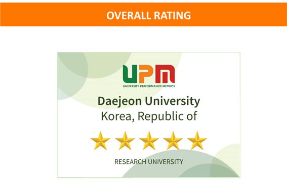 대전대UPM-대학성과지표 5성 인증 마크