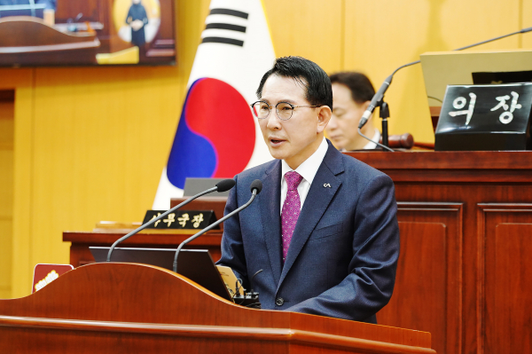 10일 서산시의회 본회의장에서 열린 제291회 임시회 제1차 본회의 시정연설
