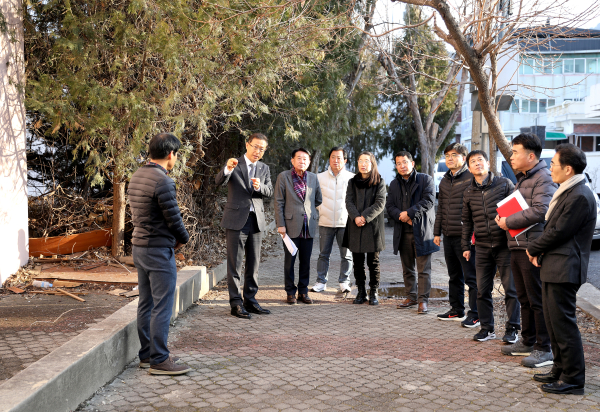 대전시의회 복지환경위원회 한밭체육관 현장방문 모습