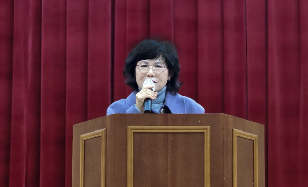 김인식 대전시사회서비스원 원장이 인사말을 하고 있다.