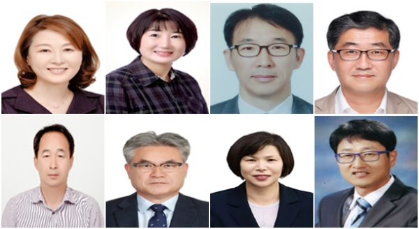 4급: 위쪽부터 시계방향으로: 백윤희 미래교육과장, 박은주 유초등교육과장, 이석 중등교육과장, 이강재 교원정책과장, 박병관 정책기획과장, 안희숙 시교육청화해중재원장, 안광식 시교육청안전체험교육원장, 고충환 시교육청진로교육원장